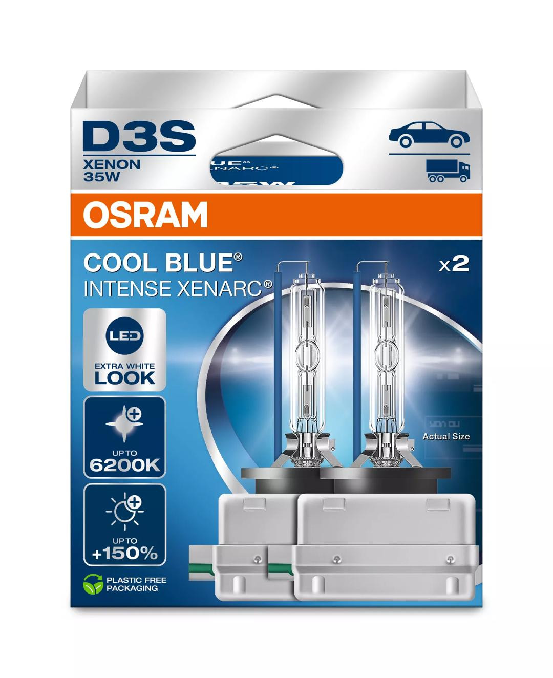 Bec Xenarc Cool Blue Intense D3S 35W 42V PK32d-5 Set 2 buc Osram