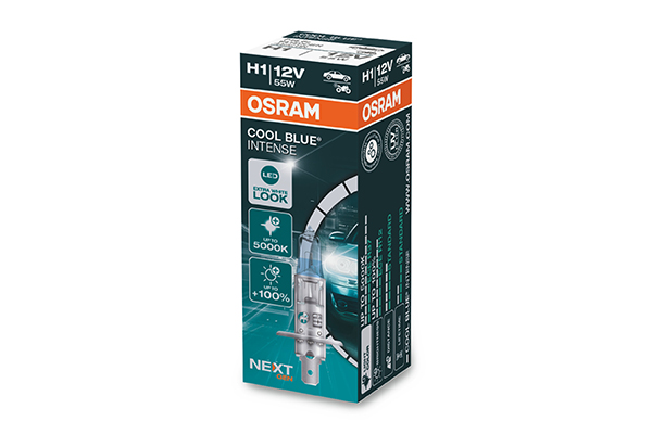 Bec far faza lunga 12 V, OSRAM H1 55 W Cool Blue Intense Nextgen 64150CBN