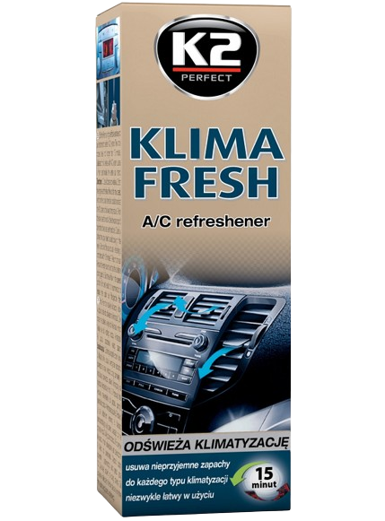 Spray pentru curatat si dezinfectat aer conditionat K2 KLIMA FRESH K222, 150 ml