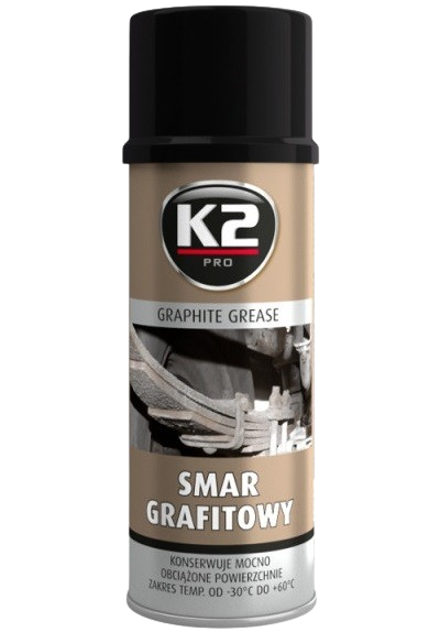 Spray K2 GRAPHITE GREASE W130 vaselină grafitată, 400 ml