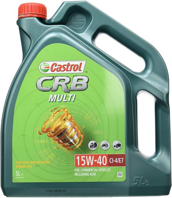 Ulei motor Castrol CRB Multi 15W40 CI-4/E7 5L compatibil cu Renault, MB, MAN, Volvo