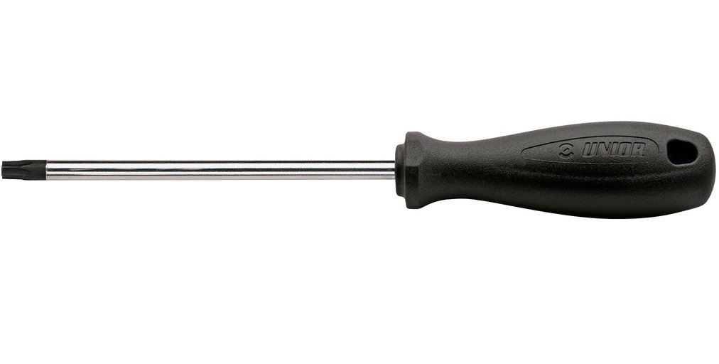 Șurubelniță UNIOR, profil torx, deschidere T40, dimensiune 40 mm, tijă oțel vanadiu, vârf brunat, mâner ergonomic