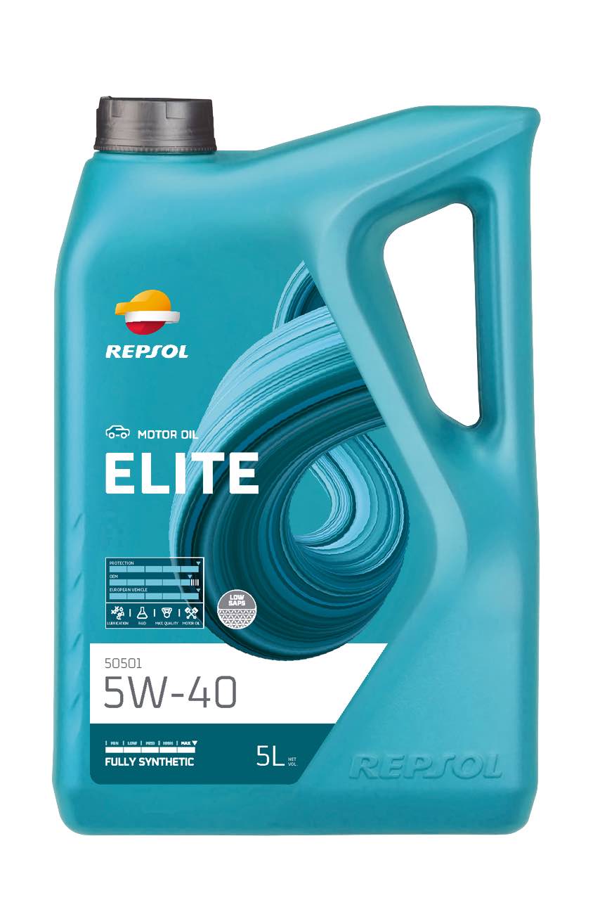 Ulei Repsol Elite 505.01 5W40 5L pentru motor VW, Audi, Seat, Skoda