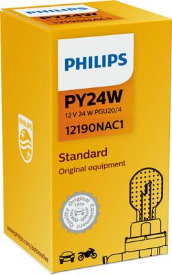 Bec de semnalizare 12V, PY24W Hyper Vision PHILIPS 12190NAC1