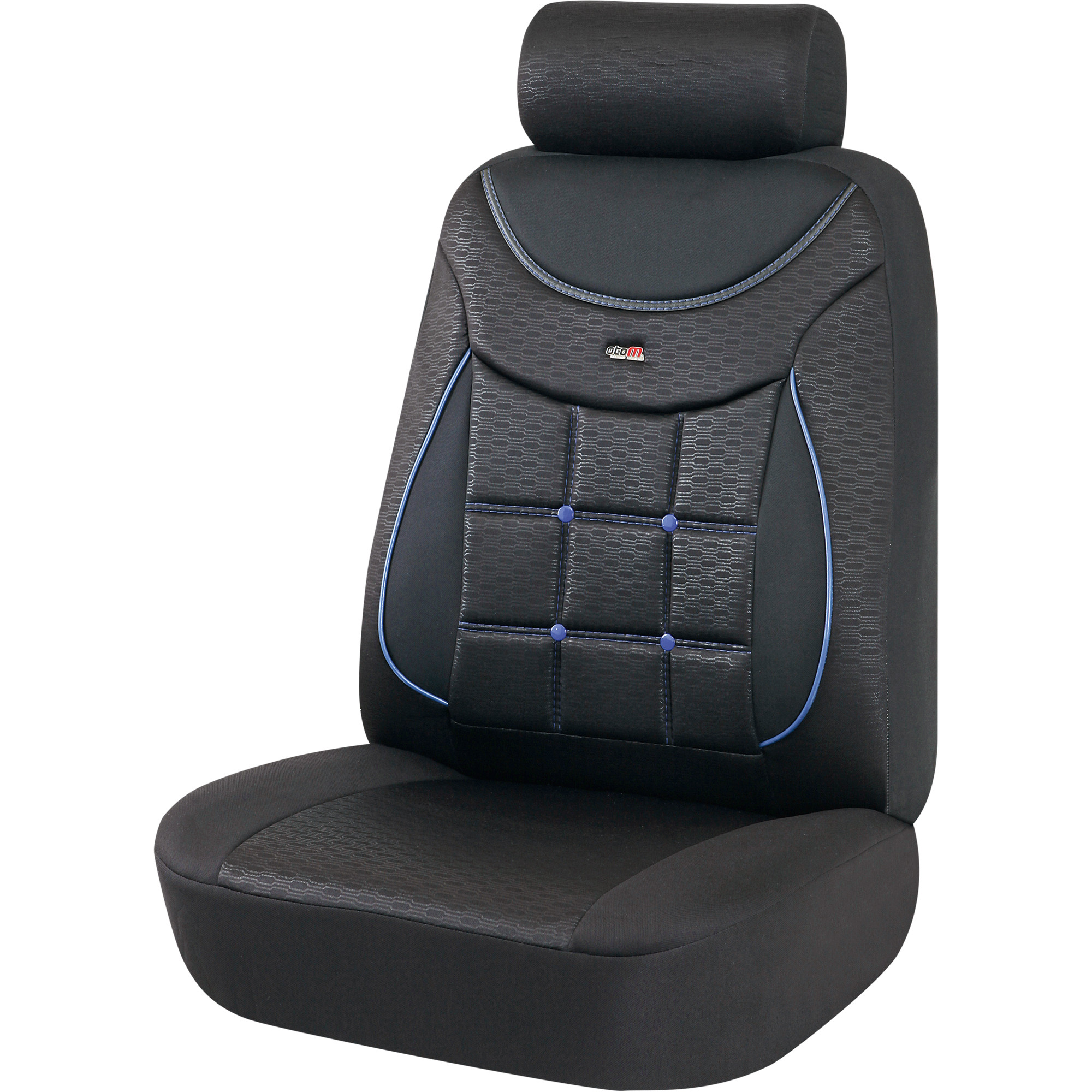 Huse Silver scaun auto Negru/Albastru 613