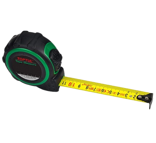Ruleta TOPTUL IAAC1905M, lungime masurată 5 m, lățime bandă 19 mm, clasa de precizie II, carcasă ABS, scală metrică