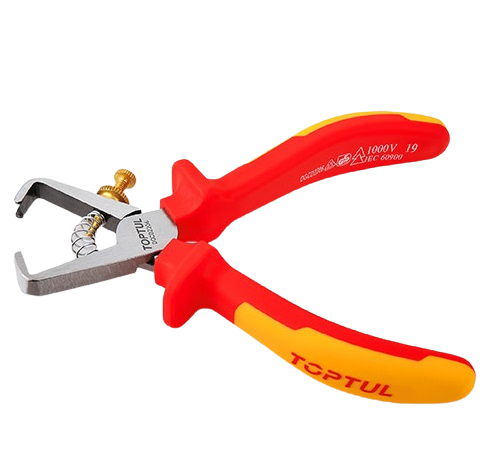 Cleste TOPTUL DGCD2206 pentru decablat fire, dimensiuni 6 inch/152.4 mm, capacitate deschidere 10 mm, oțel crom molibden