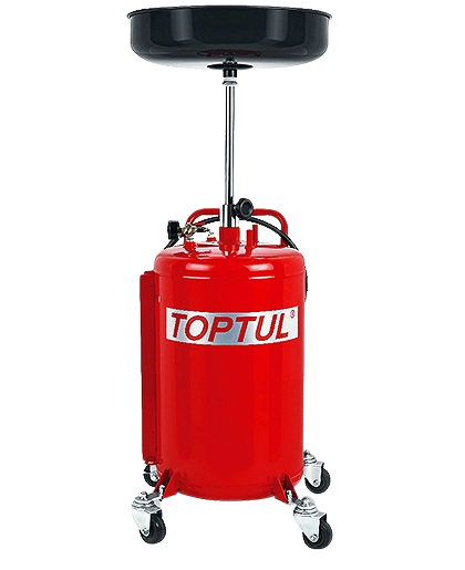 Recuperator TOPTUL JJCZ0180E pentru ulei uzat, capacitate colectare 80 litri, înălțime ajustabilă 1090-1570 mm, diametru cuvă 520 mm, tip EU