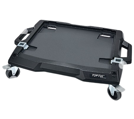 Platforma TOPTUL TCCC0107 pentru cutii modulare, dimensiuni 655x490x145 mm, capacitate încărcare 100 kg, din ABS