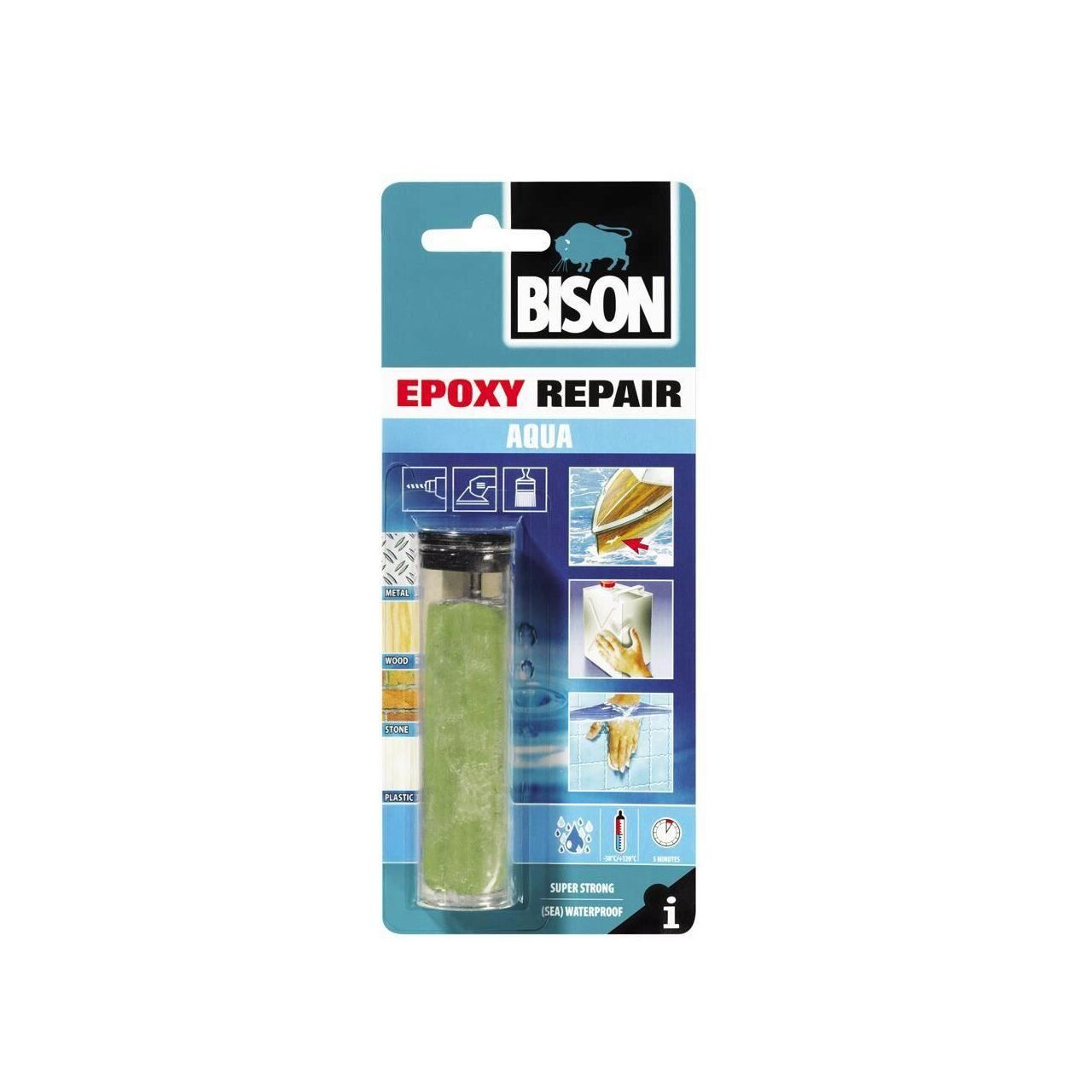 Chit BISON Epoxy Aqua epoxidic bicomponent rezistent la apă, 56g