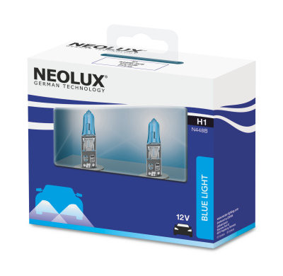 Set becuri auto NEOLUX Blue Light N448N, H1, 12V, 55W, P14.5s, 2 bucăți