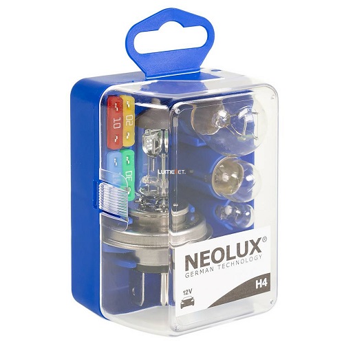 Kit NEOLUX rezerva becuri auto N427KIT, H4, 12V