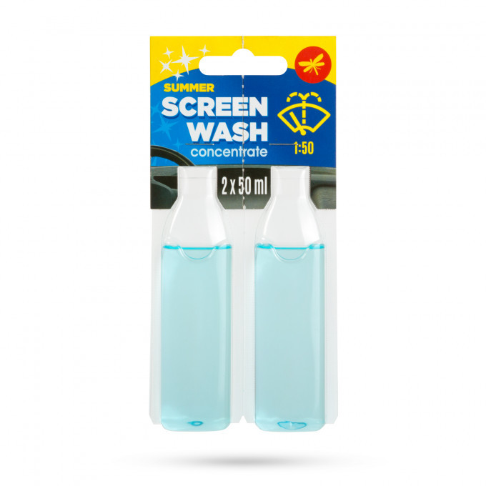 Lichid 2 x 50 ml concentrat pentru parbriz - de vară - anti insecte