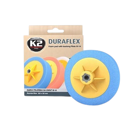 Disc K2 DURAFLEX FOAM BLUE pentru șlefuire, prindere M14, viteză maximă 2500 rpm, albastru