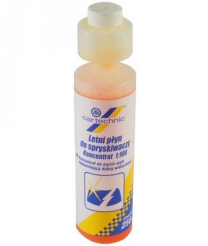 Lichid CARTECHNIC de parbriz pentru vara, concentrat, 2020040, recipient 32 ml, raport diluare 1:100