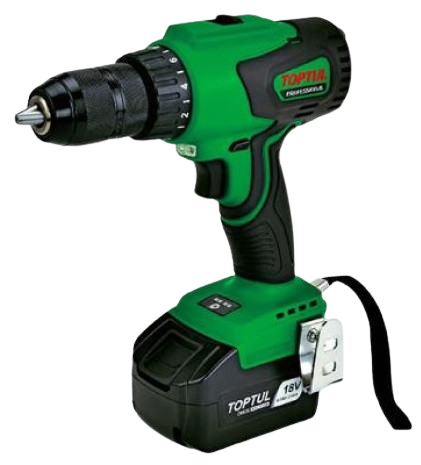 Masina TOPTUL KPH1607 de gaurit si insurubat cu acumulator, mandrina rapida, 1500 rpm, cuplu maxim 65 Nm, 16 trepte, 1 x acumulator Li-Ion 18V