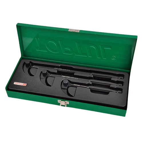Set 3 leviere TOPTUL GBAD0301, 9 inch/ 228 mm, 12 inch/ 305 mm, 15 inch/ 381 mm, crom molibden, cutie depozitare