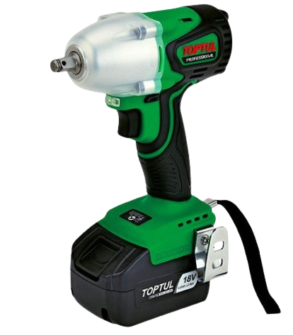 Masina TOPTUL KPA1237E, de insurubat cu impact cu acumulator, cuplu maxim 366 Nm, 2760 rpm, 3500 bpm, 1 x acumulator Li-Ion 18V
