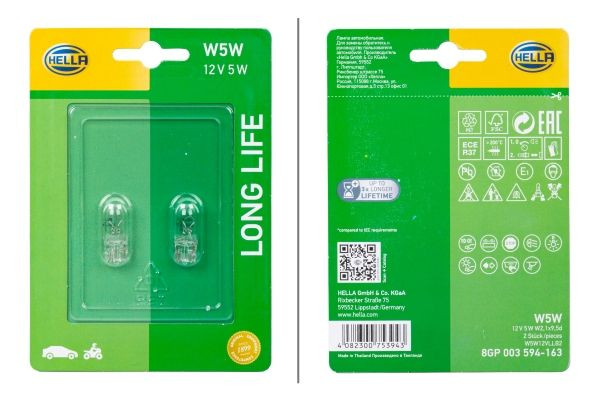 Bec UP Hella Long Life W5W 12V W2.1x9.5