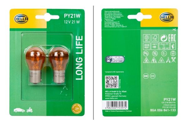 Bec Long Life Hella UP PY21W 12V BAU15s