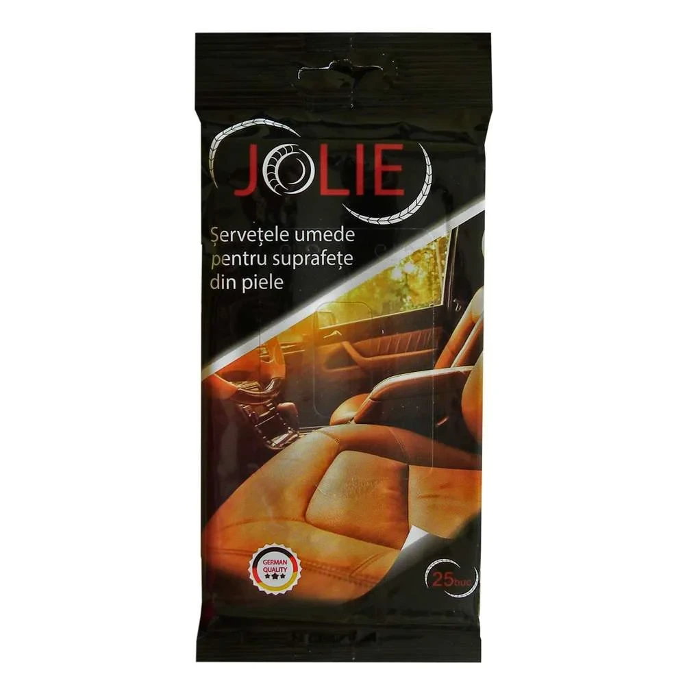 Servetele Jolie umede auto pentru suprafete din piele 25 buc