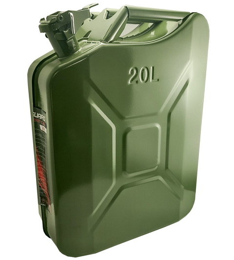 Canistra CARGUARD metalica pentru combustibil CCM003, volum 20 litri, 35.5 x 16.5 x 46 cm, verde