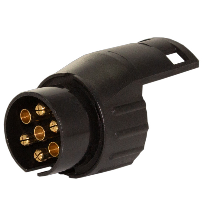Adaptor CARGUARD PRA005 priza remorca, 7/13 pini, 12/24V, din plastic, negru