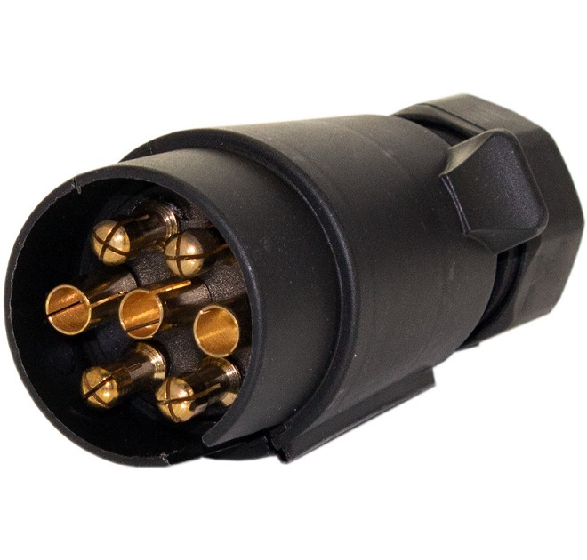 Mufa CARGUARD PRA002, priza remorca, 7 pini, tensiune 12V, din cupru+nylon, negru