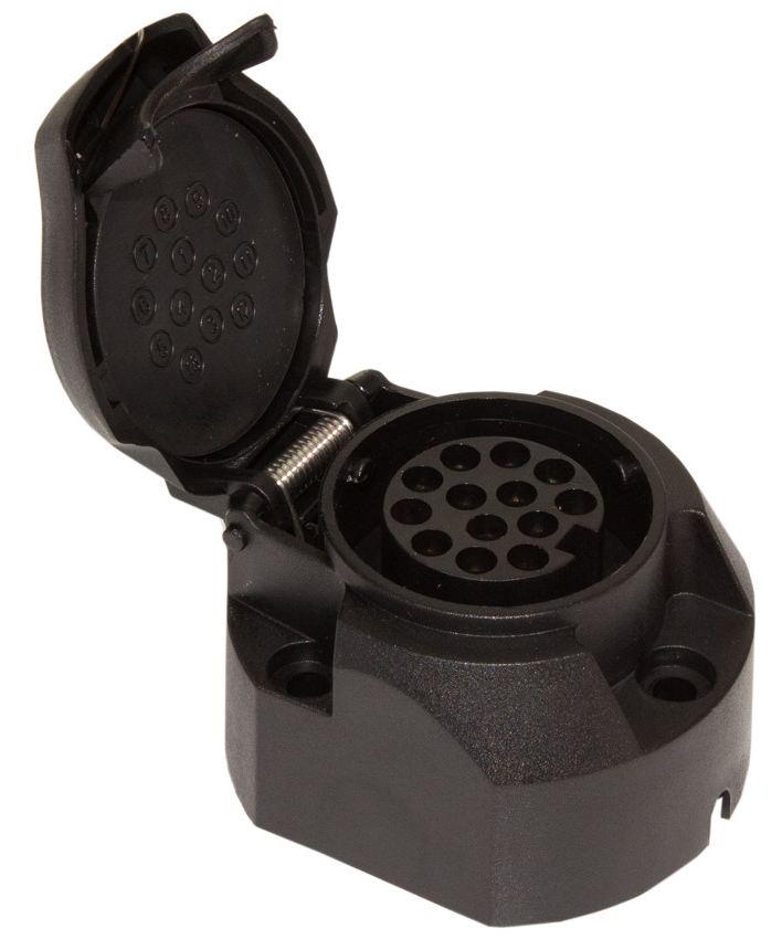 Mufa CARGUARD PRA004, priza remorca, 13 pini, tensiune 12V, din cupru+nylon, negru