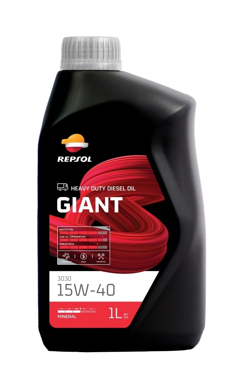 Ulei Repsol GIANT 3030 15W-40 1L pentru motor MB, MAN