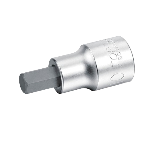 Bit cu soclu tubular TOPTUL BCDA085E, prindere pătrat 1/4 inch, profil hexagonal 5.5 mm, lungime 37 mm, oțel crom-vanadiu