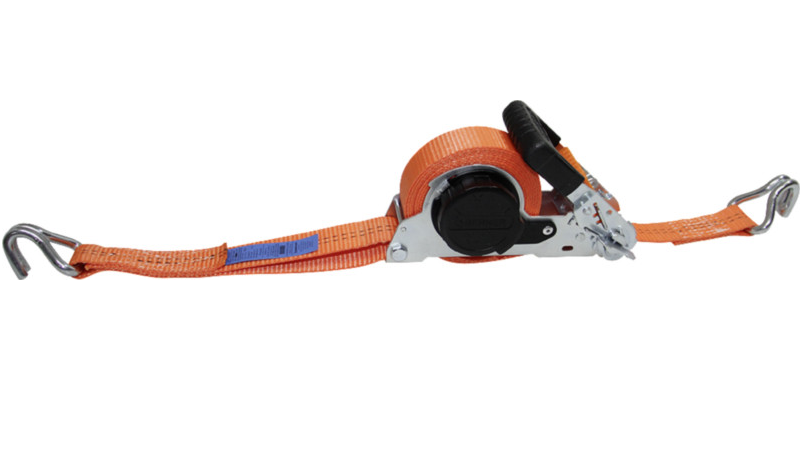 Chinga BERNER 1002323 cu clichet, cu fixare automată, 1000 daN, 25 mm x 5 m, portocaliu