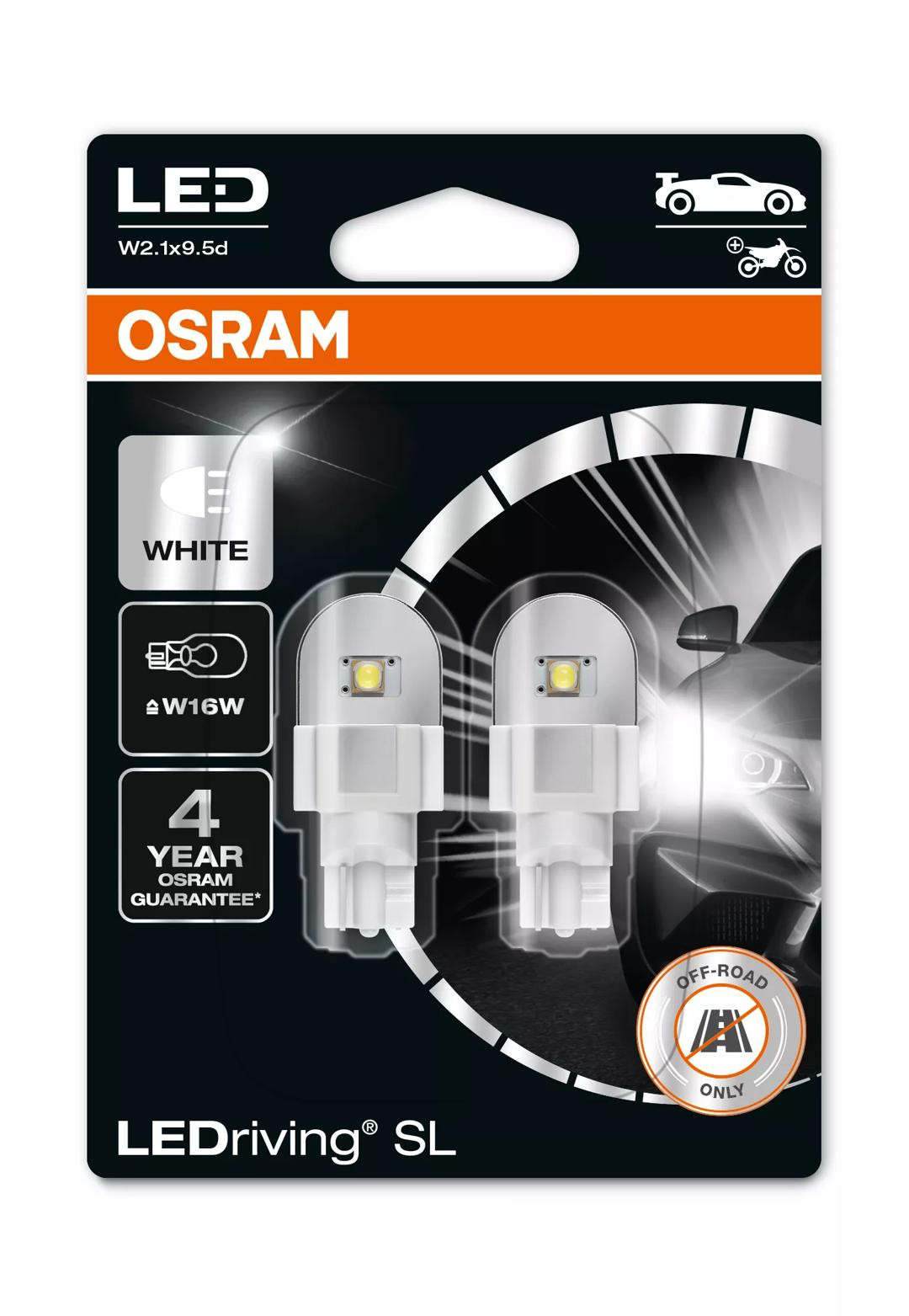 Bec LEDriving SL W16W Osram | 12V - L2.1x9.5d - Set 2 buc (Off-Road)
