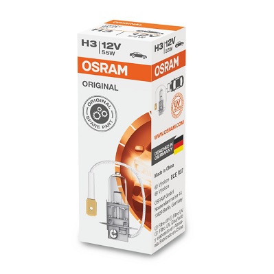Bec OSRAM far faza lunga 12 V, H3 55 W, original, 64151