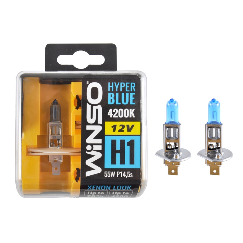 Bec Winso Hyper Blue Halogen H1 - 12V, 55W P14.5s 4200K Set 2 buc