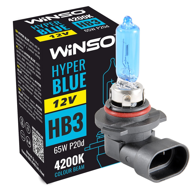 Bec Winso Hyper Blue Halogen HB3 - 12V, 65W P20d 4200K