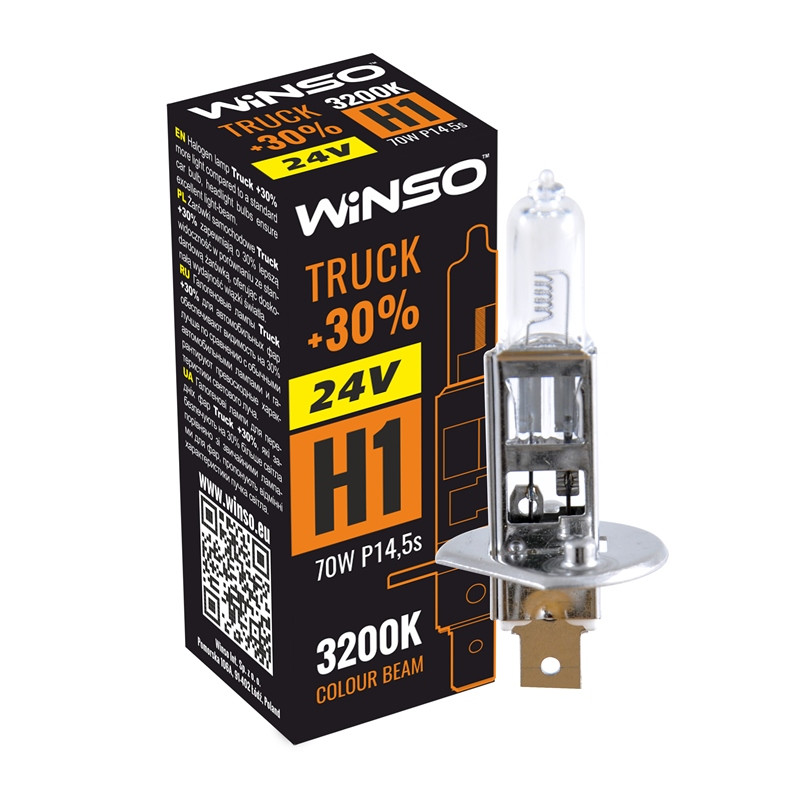 Bec Winso Truck +30% H1 - 24V, 70W P14.5s 3200K Halogen