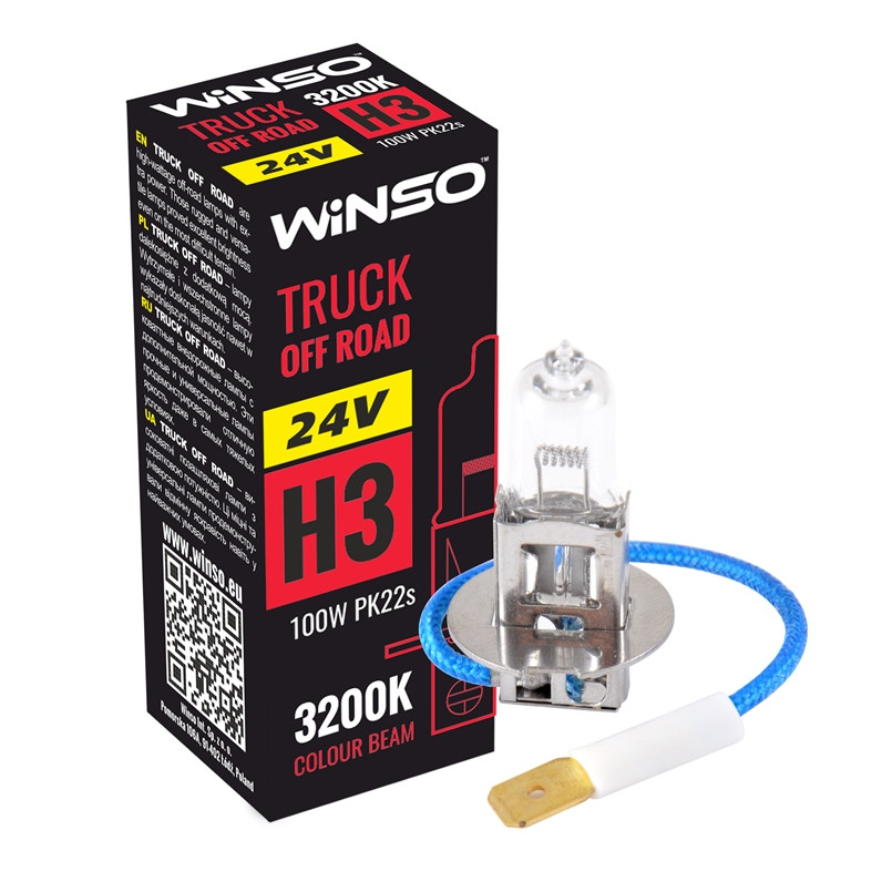 Bec Winso Truck Off-Road H3, 24V, 100W PK22s 3200K Halogen
