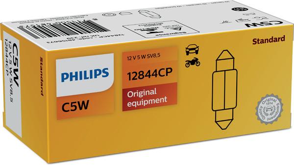 Bec auto pentru plafonieră C5W 12V, SV8.5, PHILIPS 12844CP
