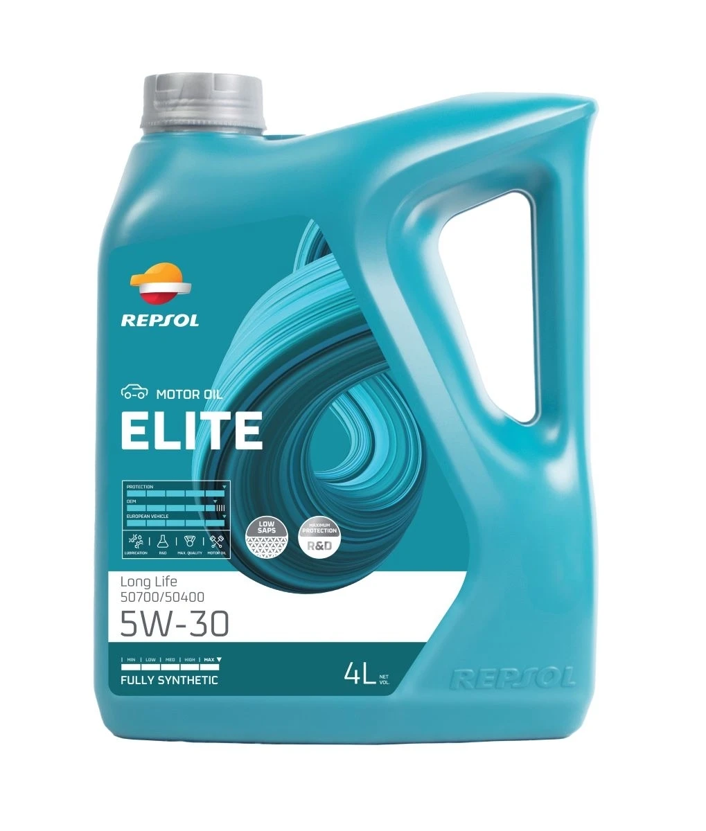 Ulei Repsol Elite Long Life 507.00/504.00 5W30 4L pentru motor BMW, PORSCHE, Seat, MB...