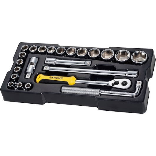 Modul de chei tubulare TRANSMODULE SYSTEM STANLEY, 23 buc