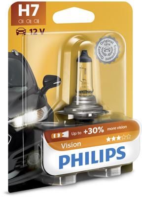 Bec Far Auto H7 55W 12V Philips Vision, Blister, Model 12972PRB1