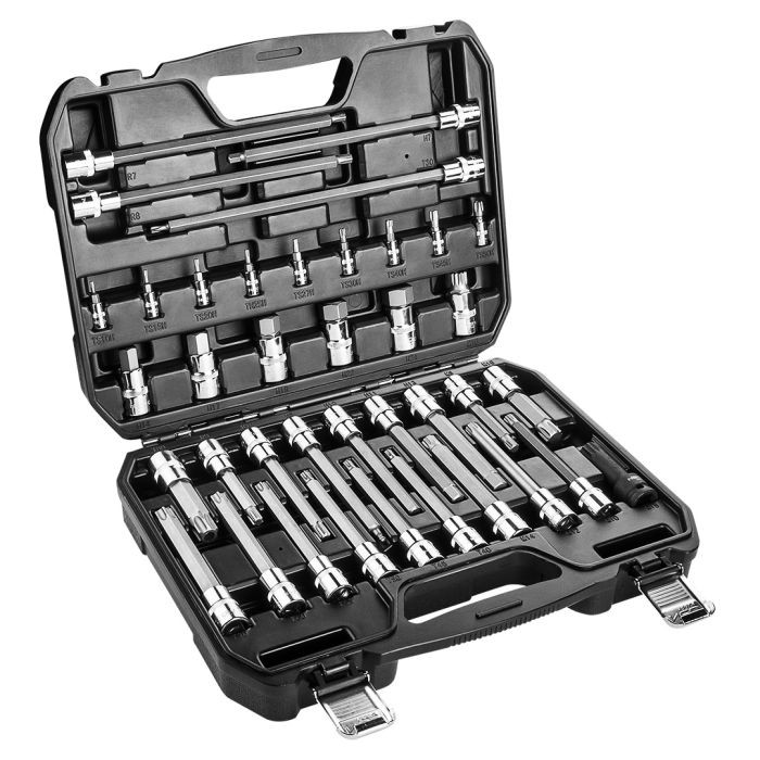 Set 38pcs tubulare cu bit Torx scurt și lung 1/2
