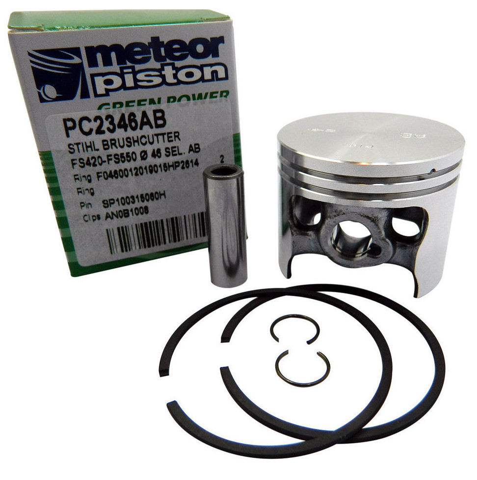 Piston complet pentru motocositoare compatibil cu Stihl FS 420, FS 550 (Ø 46mm)