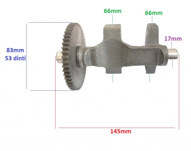 Greutate de contrapondere cu pinion motor pentru motosapă diesel 186F
