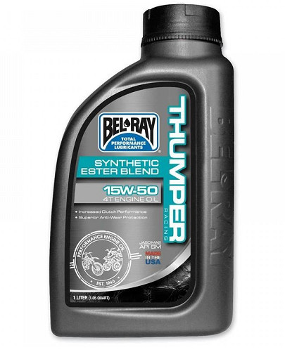 Ulei sintetizat Bel-Ray Thumper Ester Blend 15W-50 1L (pentru motoare 4T)