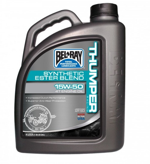 Ulei Bel-Ray Thumper Synthetic Ester Blend 15W-50 4L (pentru motoare 4 timpi)