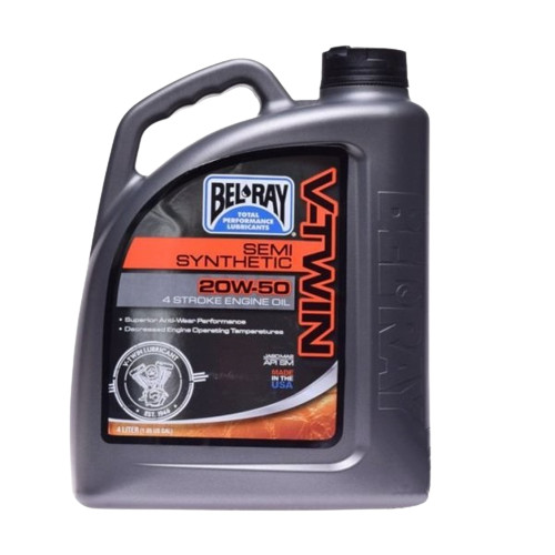 Ulei semi-sintetic Bel-Ray V-TWIN 20W-50 4L (pentru motoare 4T)