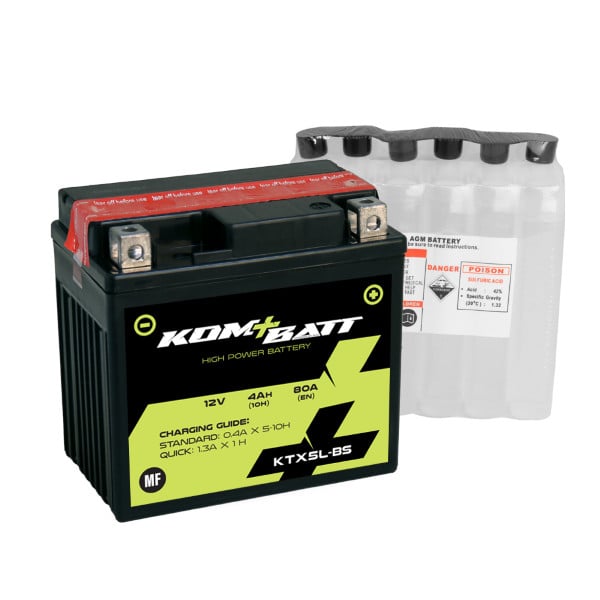 Baterie KOMBATT KTX5L-BS pentru scuter și ATV (4AH 12V)