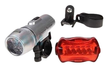 Far și stop pentru bicicletă Bright (5 LED-uri)